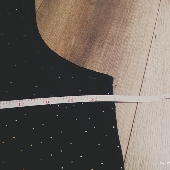 Reitmans Black Sheer Sleeveless Studded Blouse Top Size 13 - Picture 7 of 8